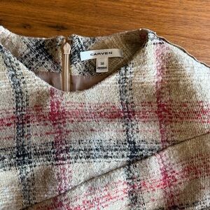 Carven Women's Checkered dress - Beige, Black, and Red